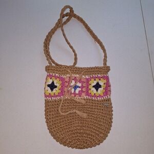 Roxy Hello Apricot Small Shoulder Bucket Bag Cottagecore Coastal Beachy Boho